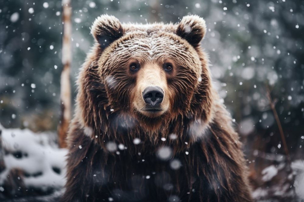 Bear wildlife mammal animal. AI generated Image by rawpixel.