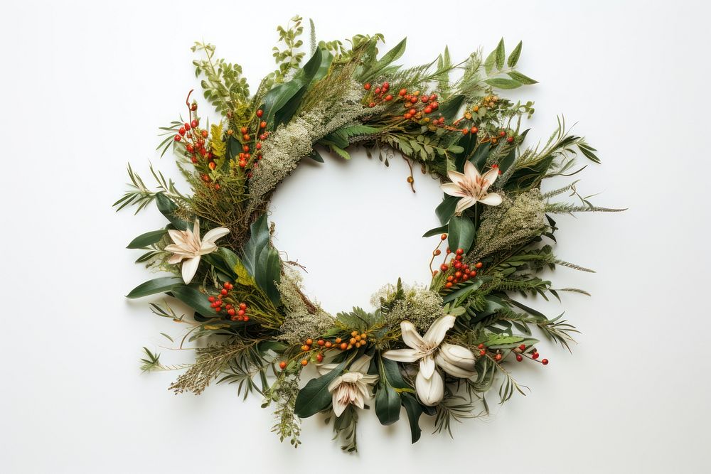 Wreath christmas plant celebration. AI generated Image by rawpixel.
