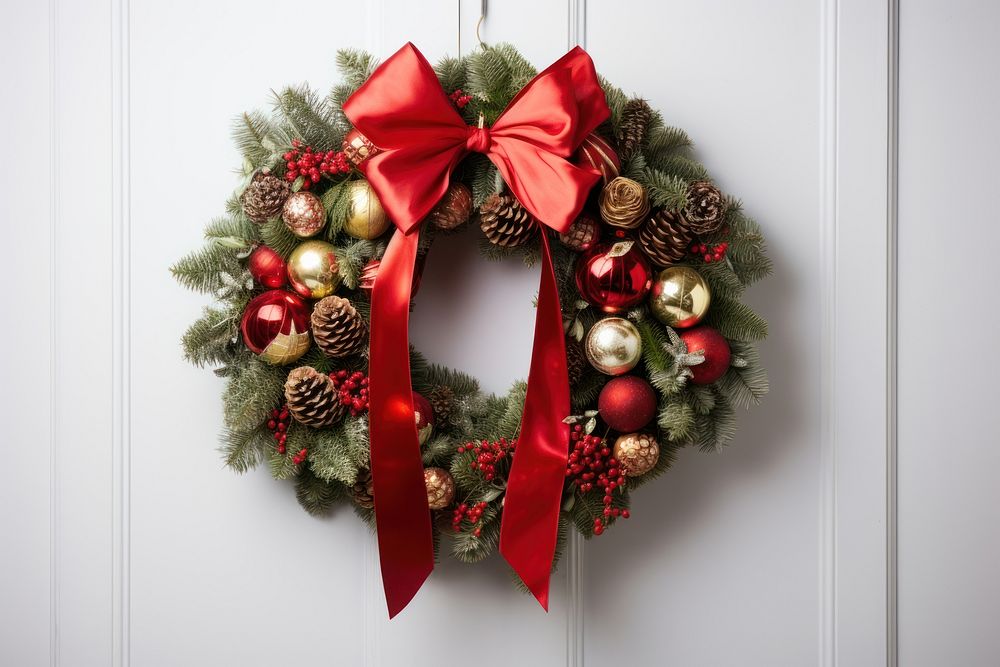 Christmas wreath festival celebration. AI generated Image by rawpixel.
