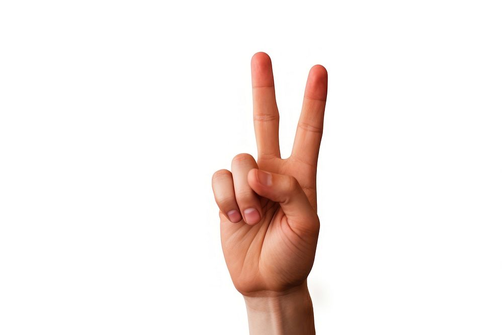 Hand finger white background gesturing. AI generated Image by rawpixel.