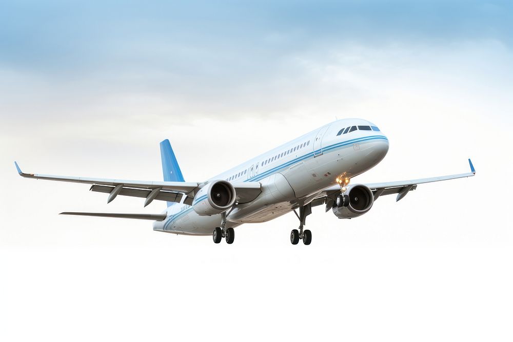 Aircraft airliner airplane vehicle. AI generated Image by rawpixel.