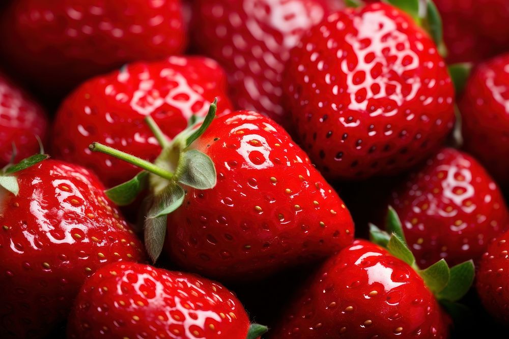 Strawberry fruit backgrounds berries. AI generated Image by rawpixel.