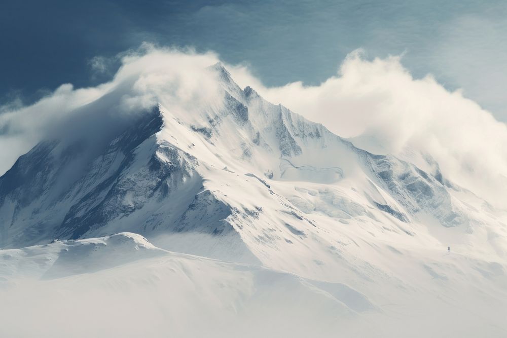 Mountain snow outdoors glacier. AI generated Image by rawpixel.