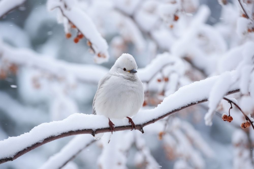 Snow bird outdoors nature. AI | Free Photo - rawpixel