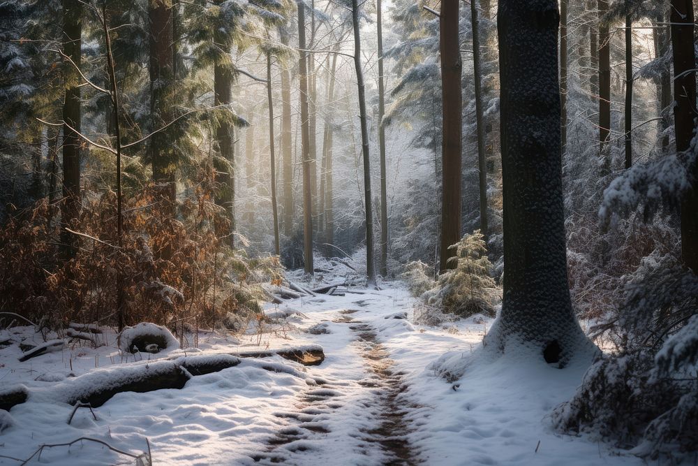 Sunlight outdoors woodland nature. AI generated Image by rawpixel.