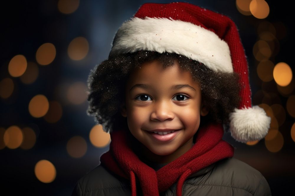 Portrait christmas happiness smiling. 