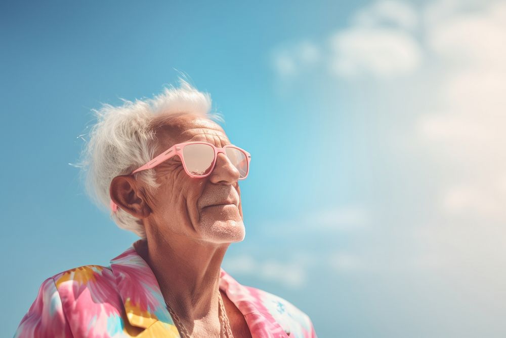 Sunglasses portrait summer adult. AI generated Image by rawpixel.