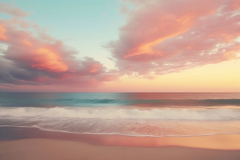 Beach sky backgrounds outdoors. AI generated Image by rawpixel.