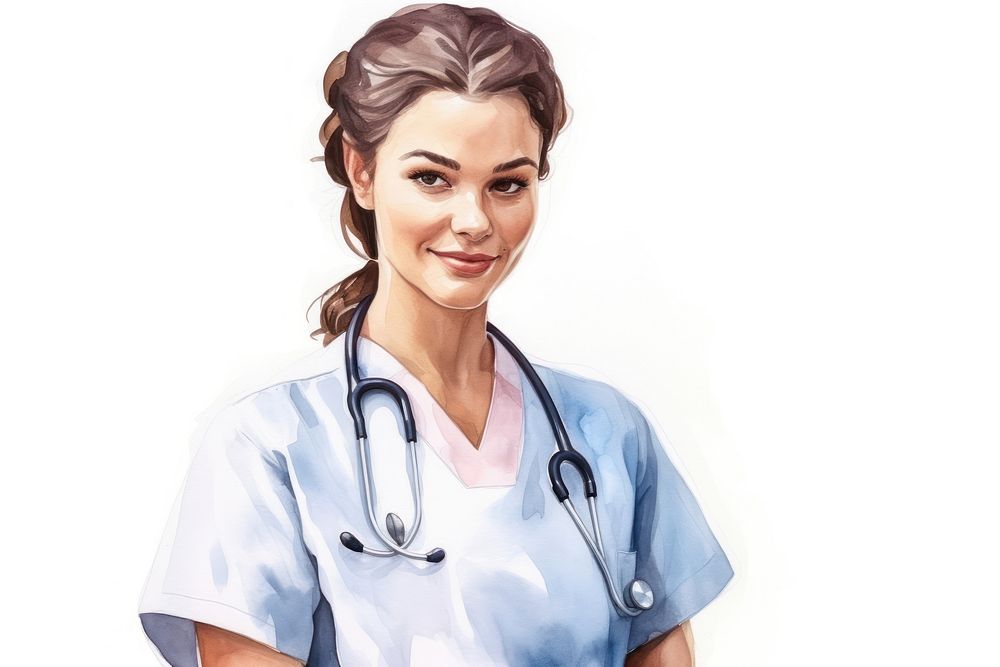 Adult nurse stethoscope physician. AI generated Image by rawpixel.