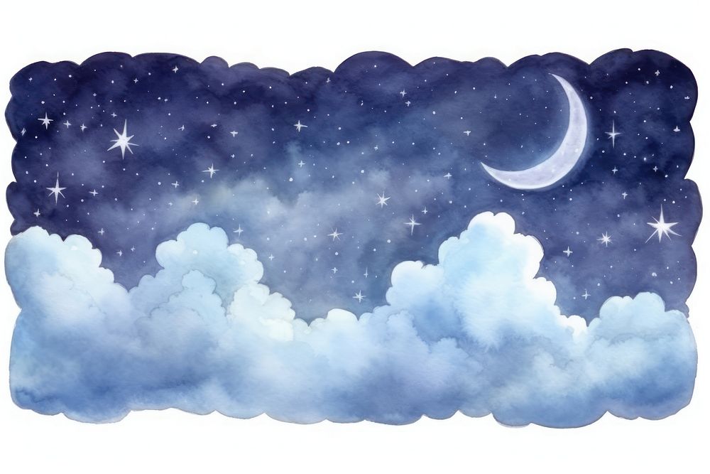 Night astronomy nature cloud. AI generated Image by rawpixel.