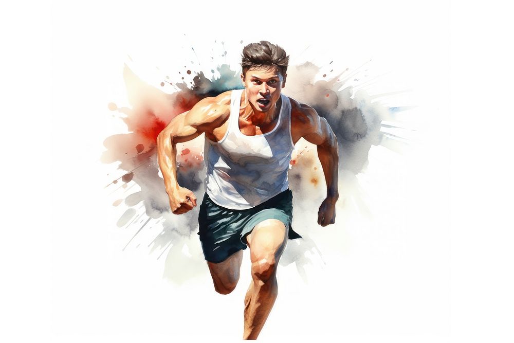 Running shorts adult man. AI generated Image by rawpixel.