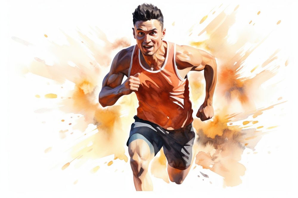 Running jogging adult man. AI generated Image by rawpixel.