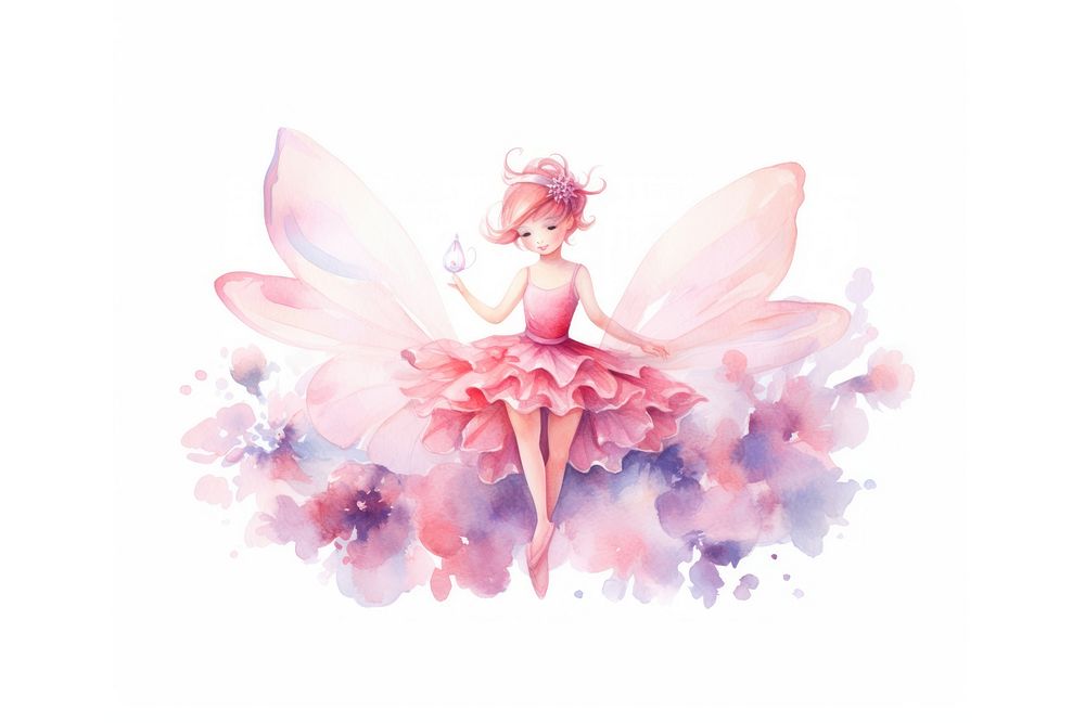 Flower dancing fairy plant. AI generated Image by rawpixel.