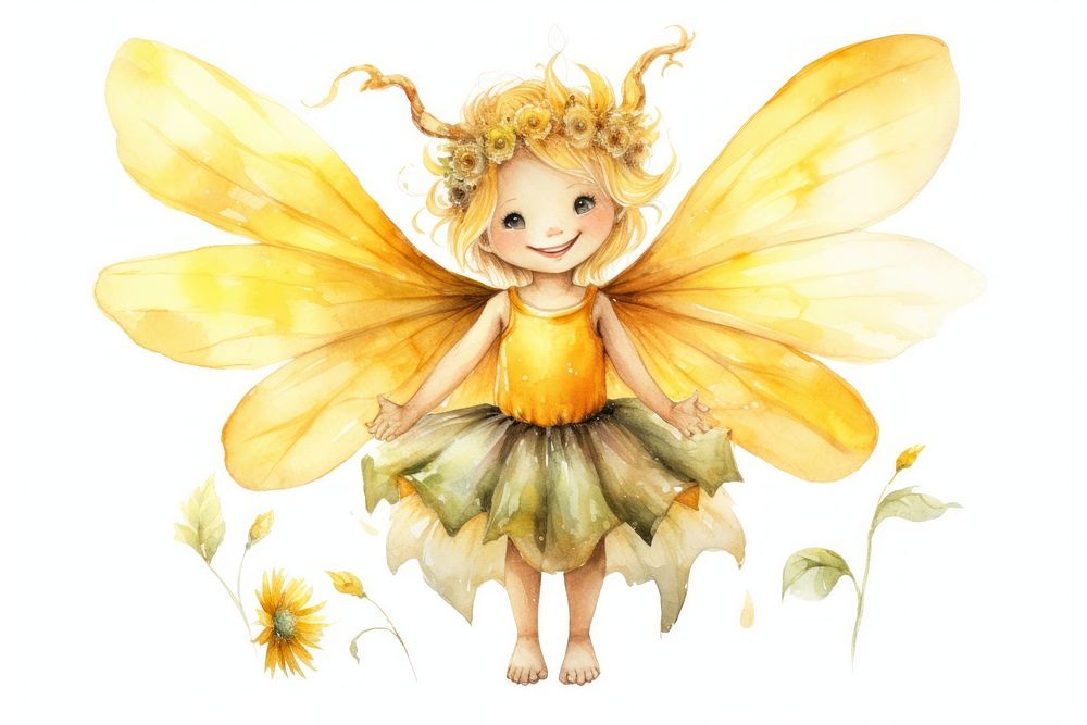 Insect flower fairy angel. AI generated Image by rawpixel.
