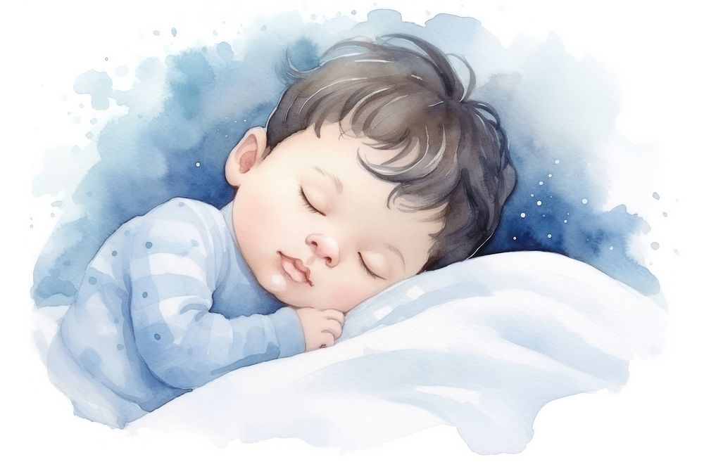 Sleeping baby portrait newborn. AI generated Image by rawpixel.