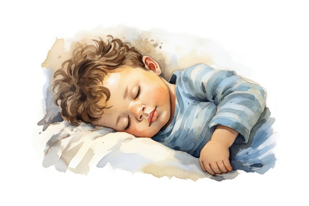 Sleeping baby portrait comfortable. AI generated Image by rawpixel.