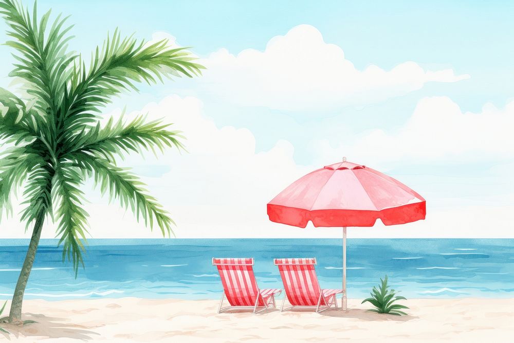 Summer outdoors nature beach. AI generated Image by rawpixel.