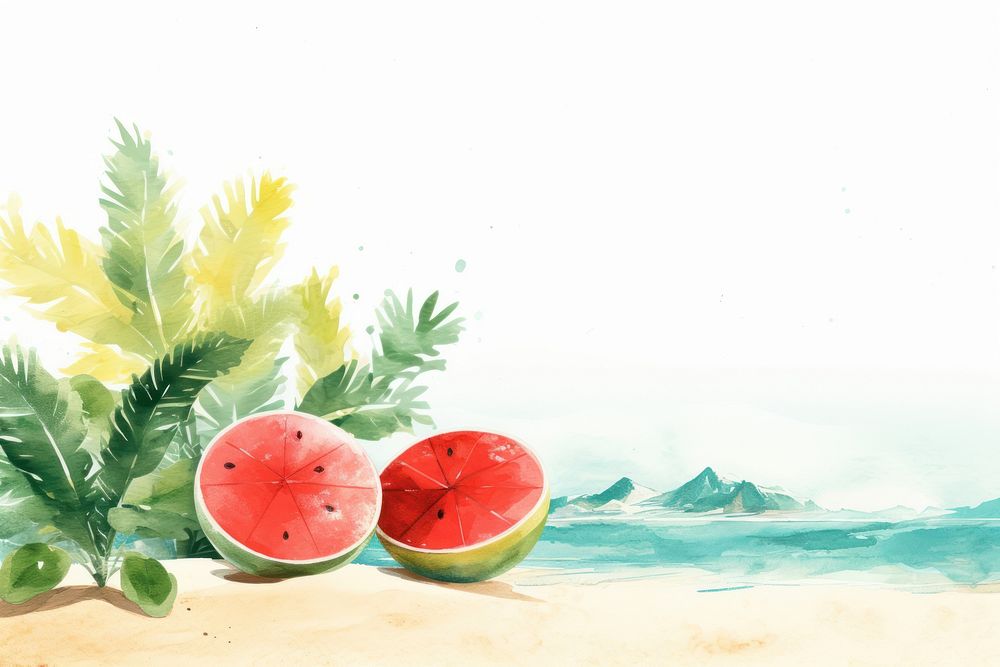 Summer watermelon plant fruit. AI generated Image by rawpixel.
