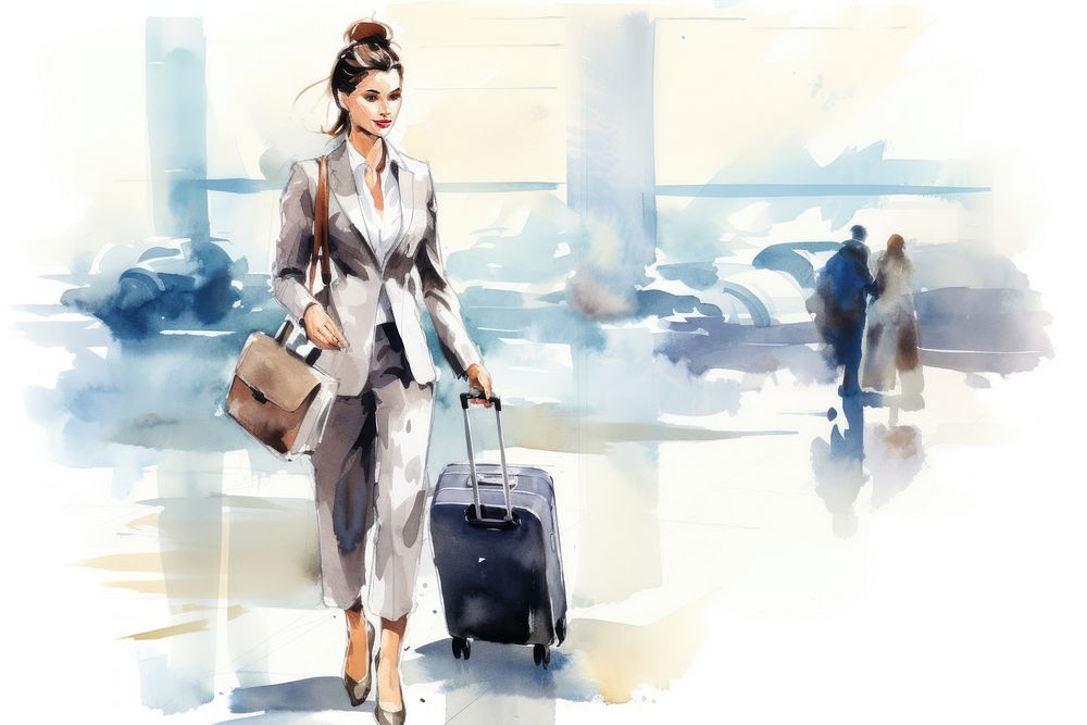 Luggage suitcase handbag travel. AI generated Image by rawpixel.