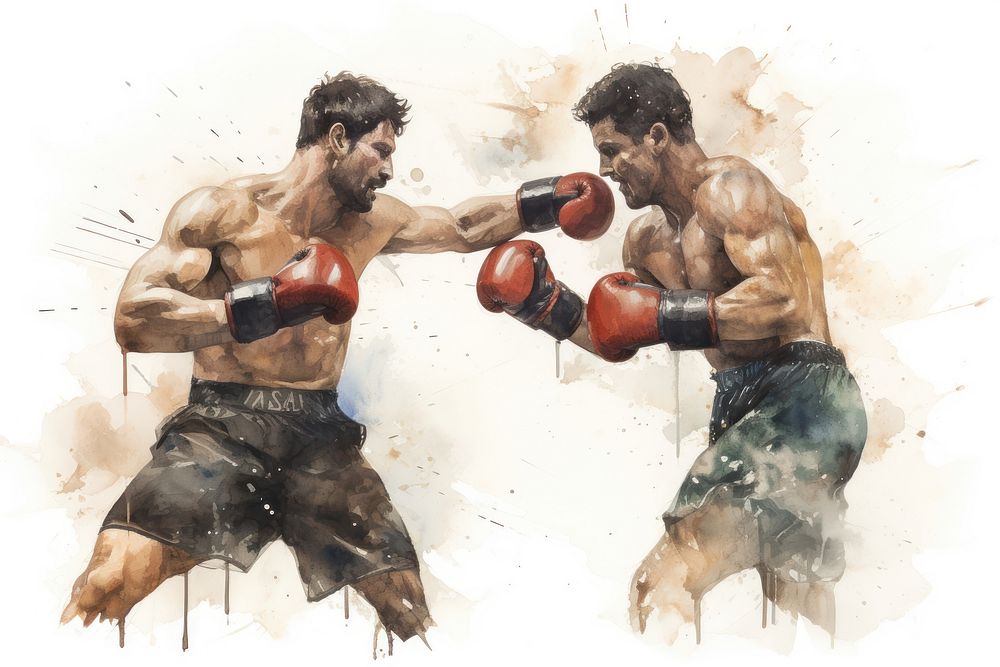 Boxing punching fighting sports. AI generated Image by rawpixel.