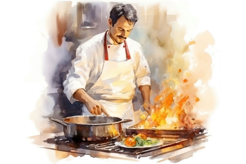 Cooking chef adult food. AI generated Image by rawpixel.