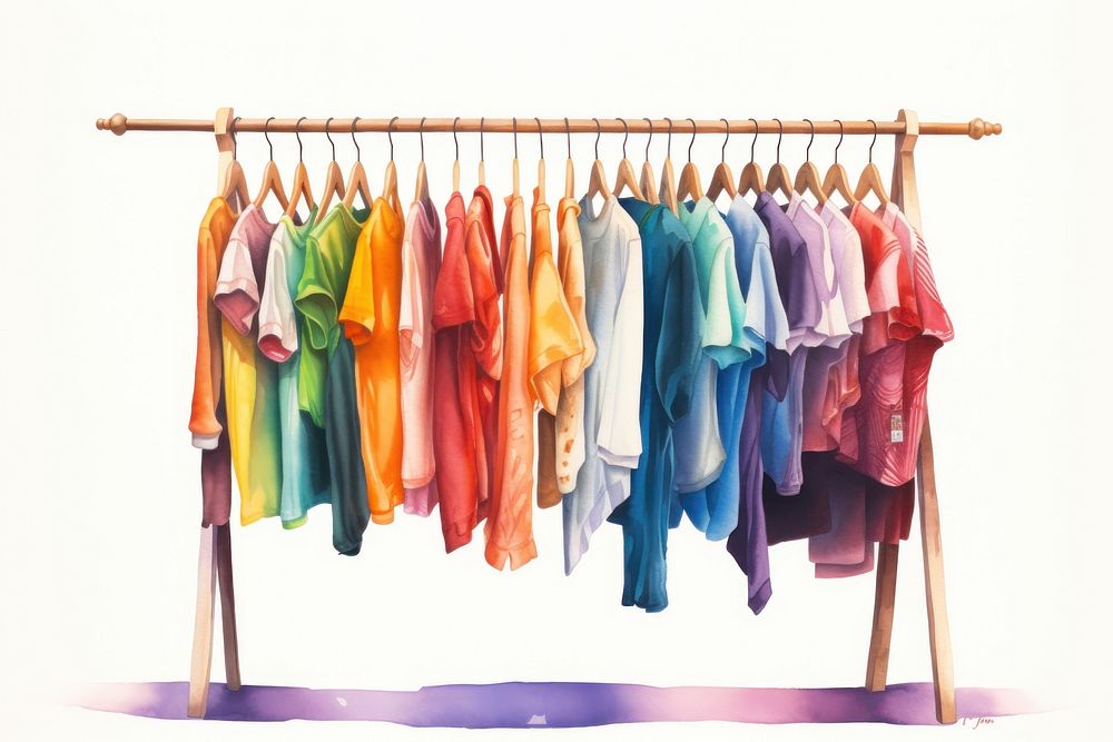 Consumerism arrangement clothesline coathanger. AI generated Image by rawpixel.