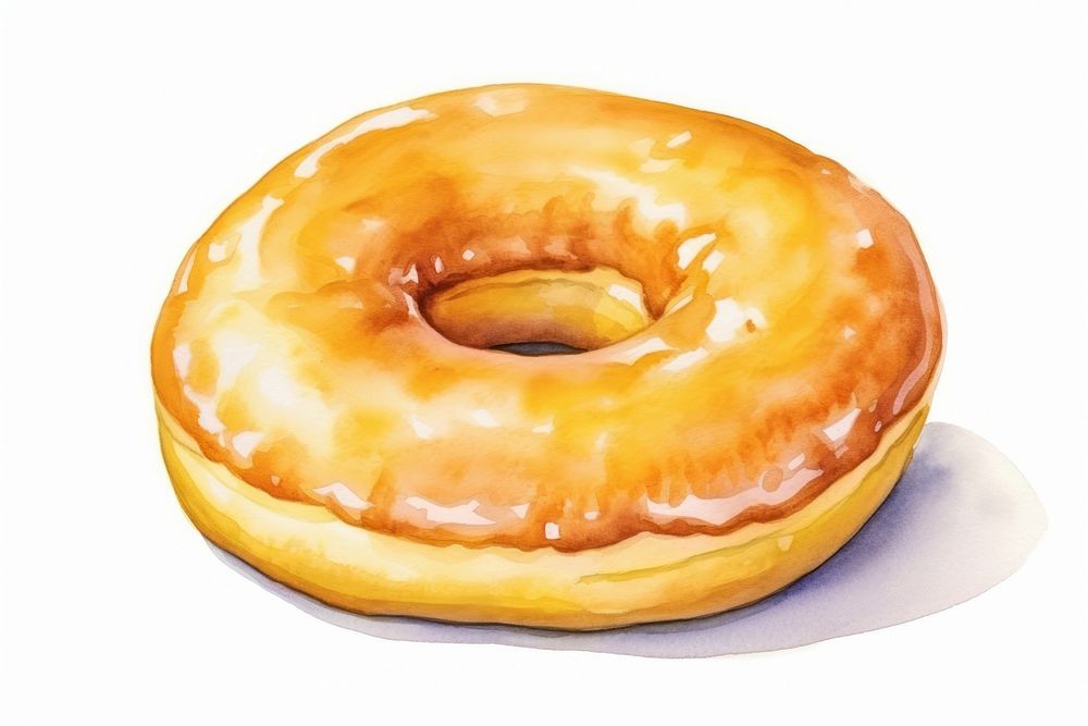 Donut bagel glaze bread. AI generated Image by rawpixel.