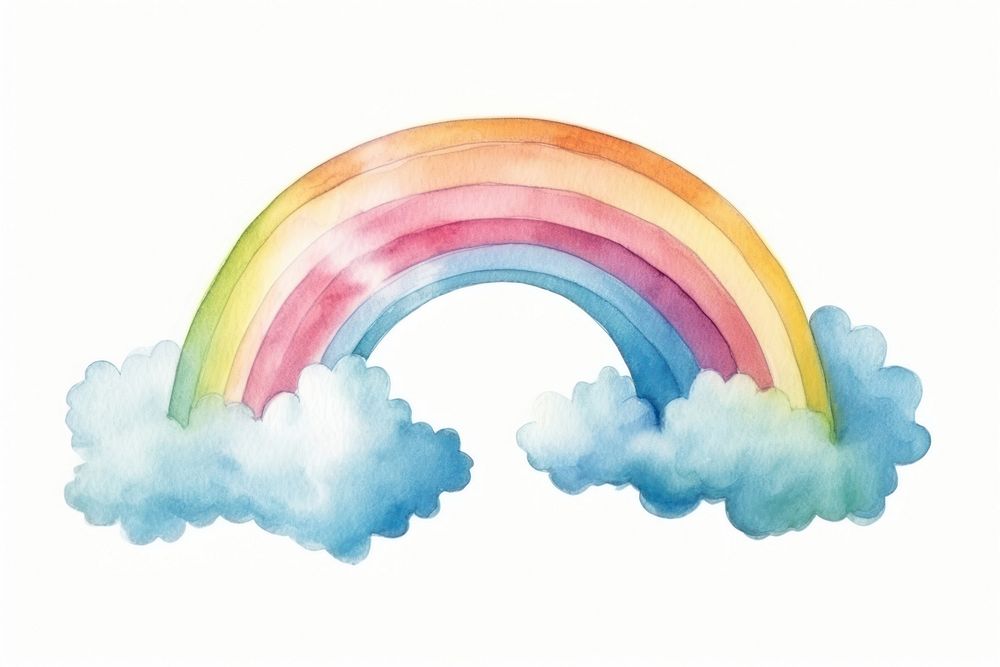 Rainbow nature cloud water. AI generated Image by rawpixel.