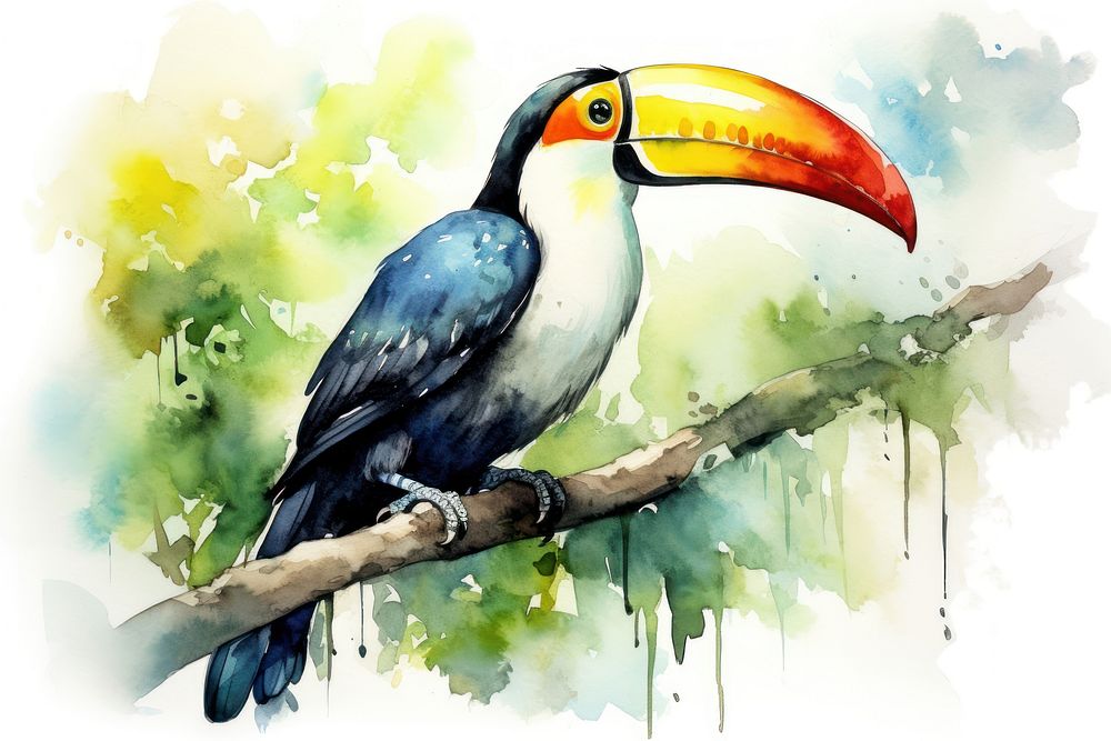 Toucan bird wildlife animal. AI generated Image by rawpixel.