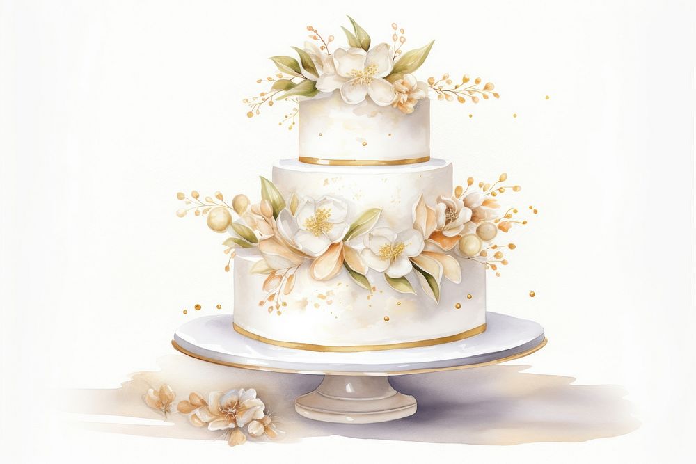 Wedding cake dessert food. AI generated Image by rawpixel.