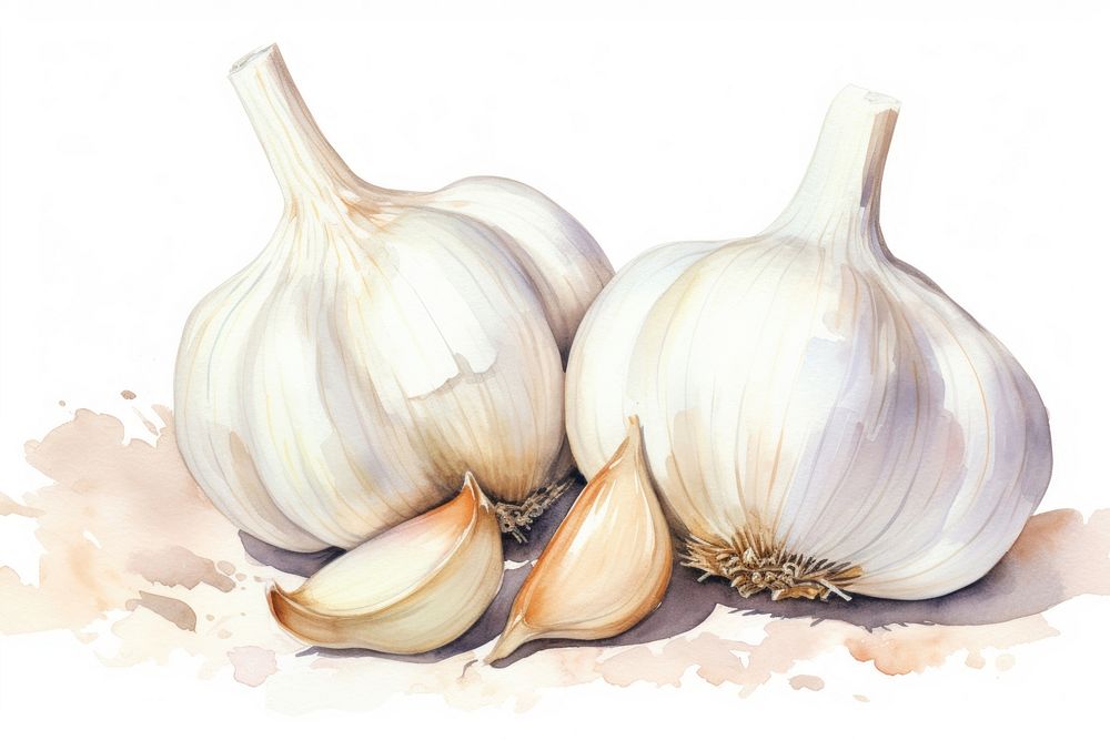 Garlic vegetable food ingredient. AI generated Image by rawpixel.