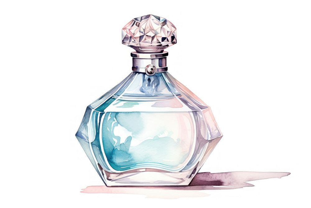 Perfume bottle white background creativity. AI generated Image by rawpixel.
