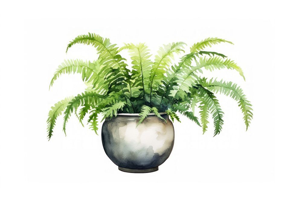 Plant fern leaf white background. AI generated Image by rawpixel.