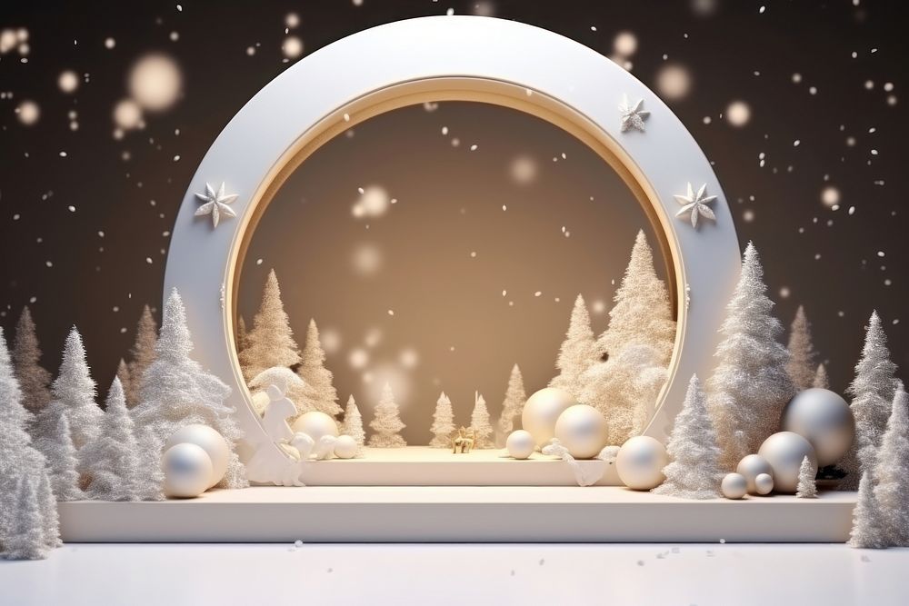Christmas festival plate illuminated. AI generated Image by rawpixel.