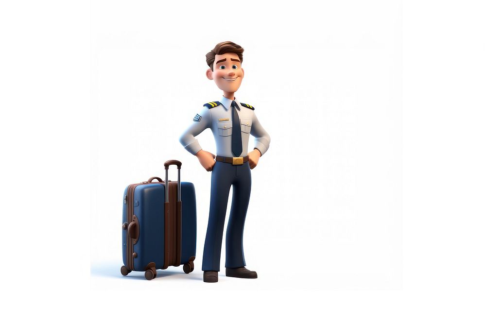 Suitcase luggage smiling white background. AI generated Image by rawpixel.