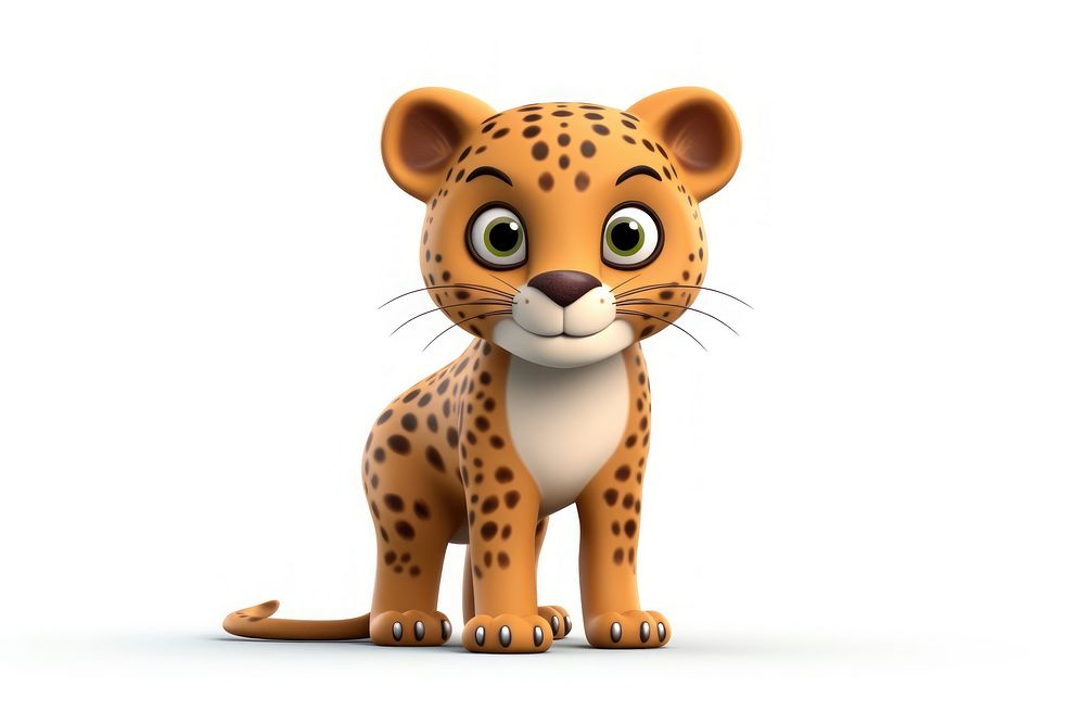 Leopard cheetah cartoon mammal. AI generated Image by rawpixel.