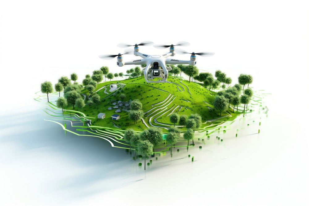 Technology outdoors field green. AI generated Image by rawpixel.