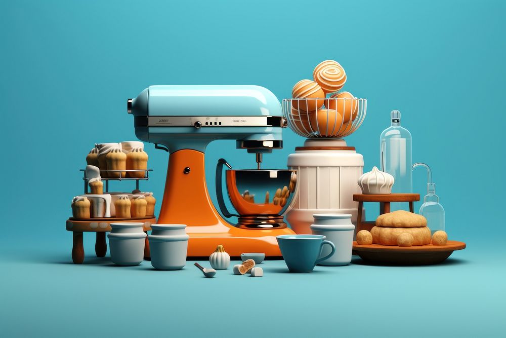 Appliance mixer blue cup. AI generated Image by rawpixel.