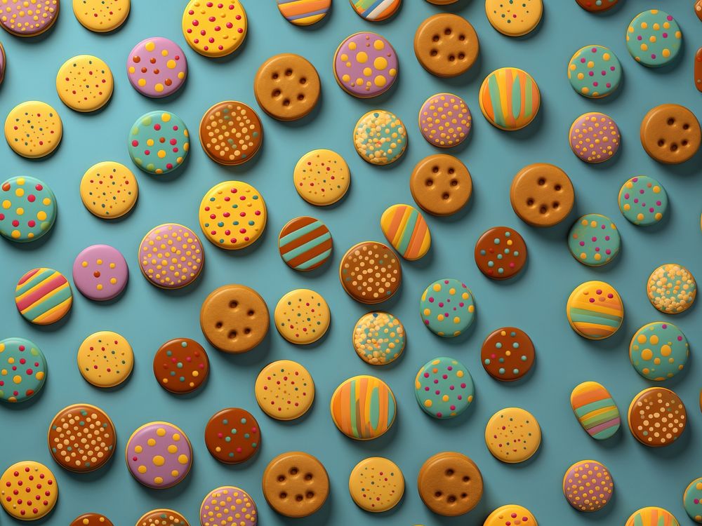 Backgrounds dessert pattern cookie. 