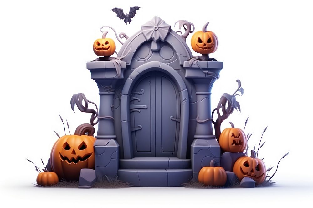 Halloween pumpkin plant white background. AI generated Image by rawpixel.