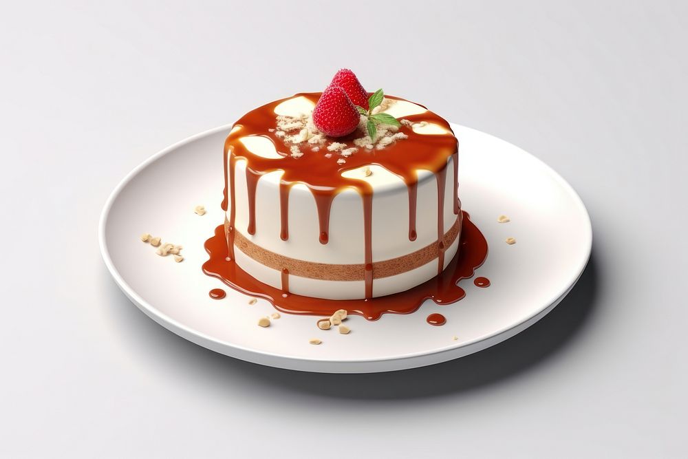 Cake dessert cream plate. AI generated Image by rawpixel.