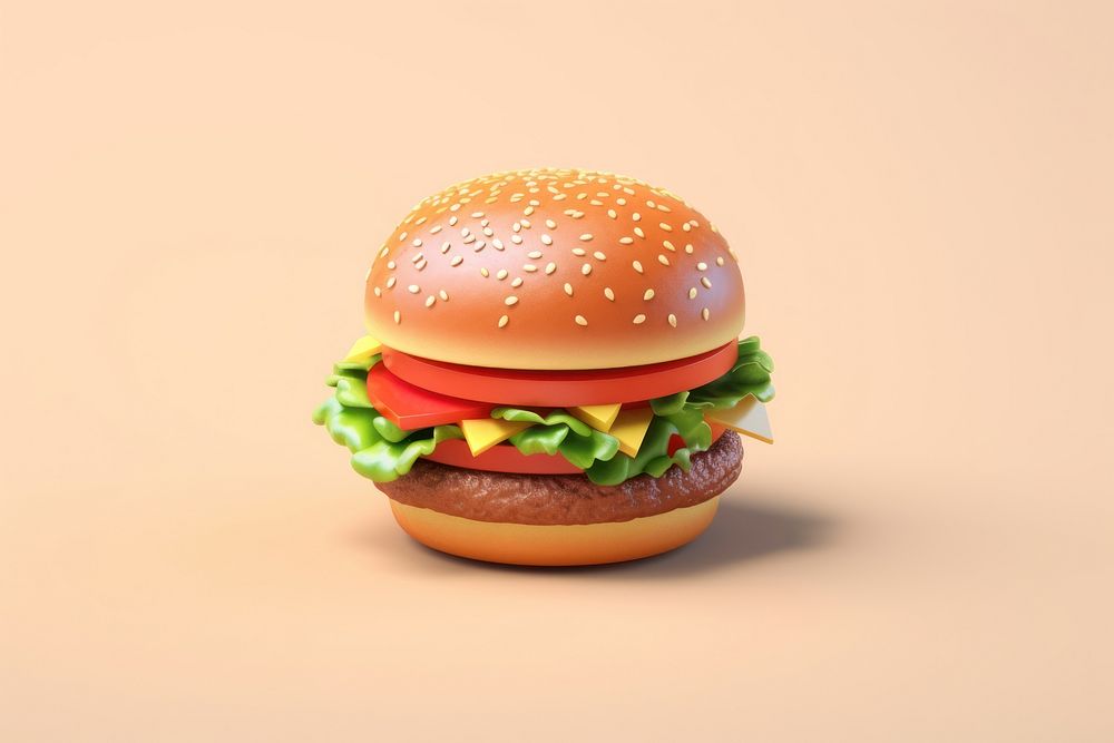 Hamburger food vegetable freshness. AI generated Image by rawpixel.