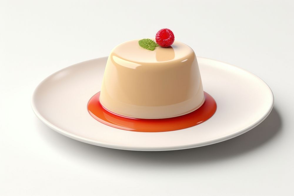 Plate dessert cream food. AI generated Image by rawpixel.