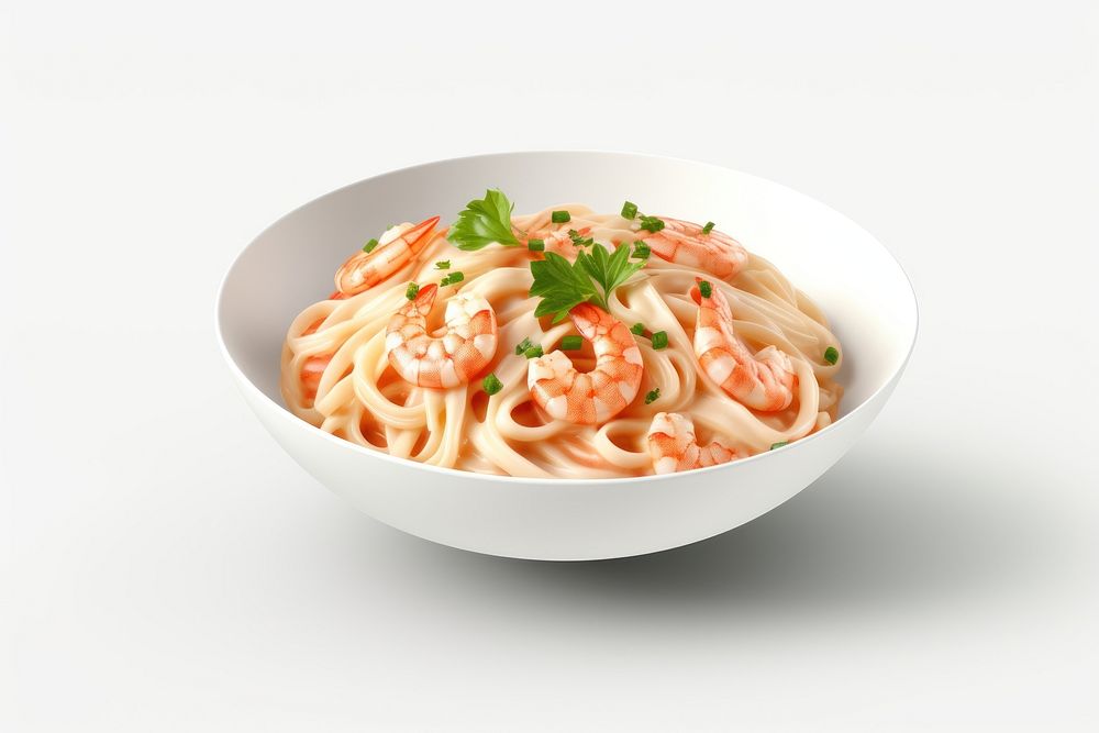 Spaghetti noodle shrimp pasta. AI generated Image by rawpixel.