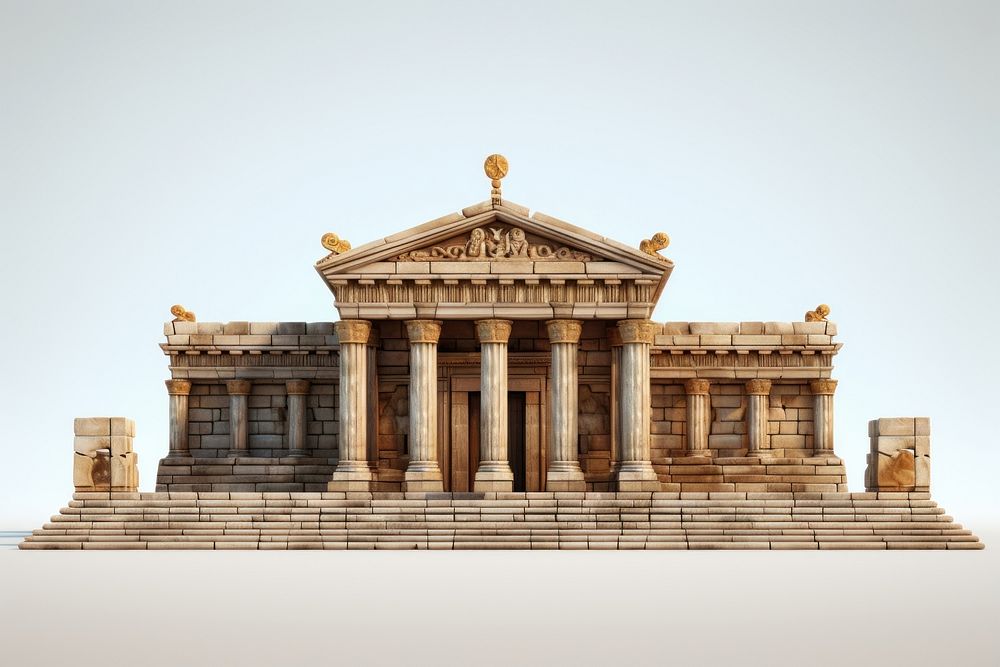 Architecture building ancient temple. AI generated Image by rawpixel.