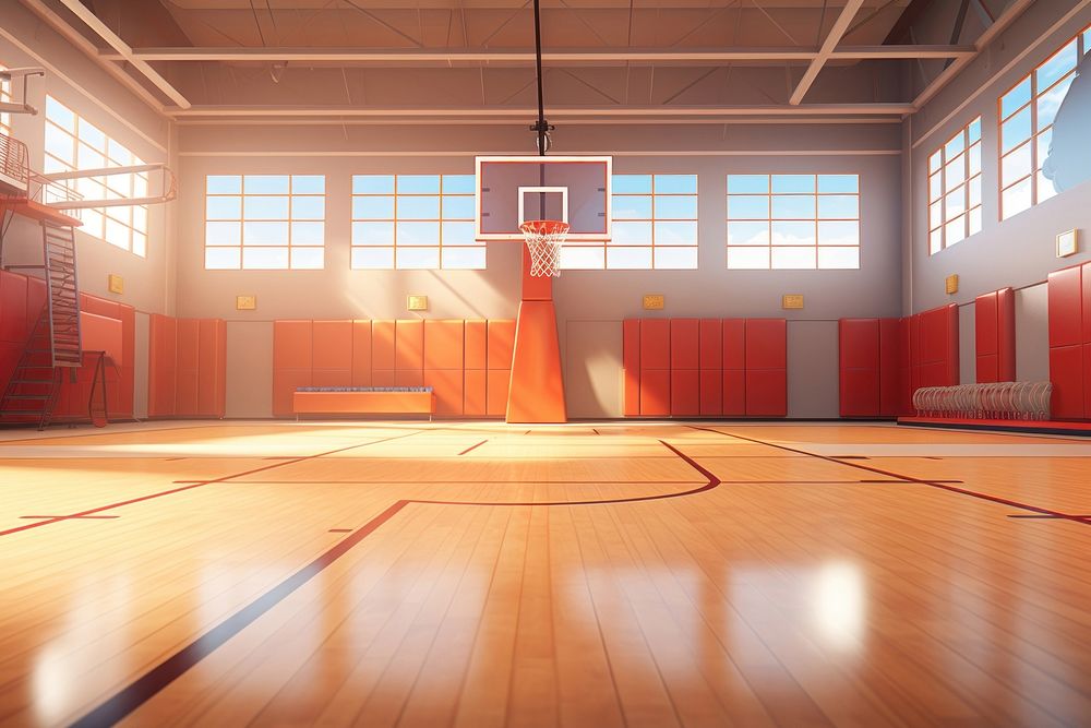 Basketball sports gym architecture. AI generated Image by rawpixel.