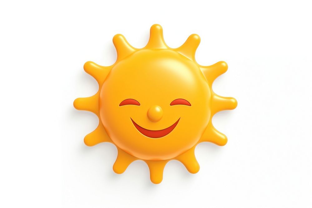 Sun toy white background anthropomorphic. AI generated Image by rawpixel.