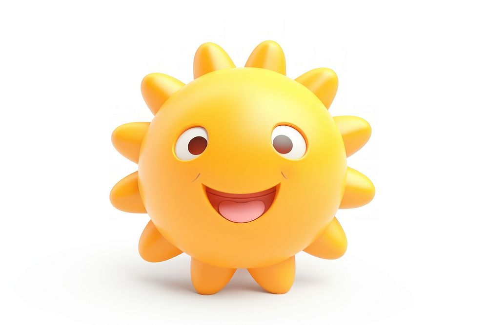 Plush toy sun white background. AI generated Image by rawpixel.