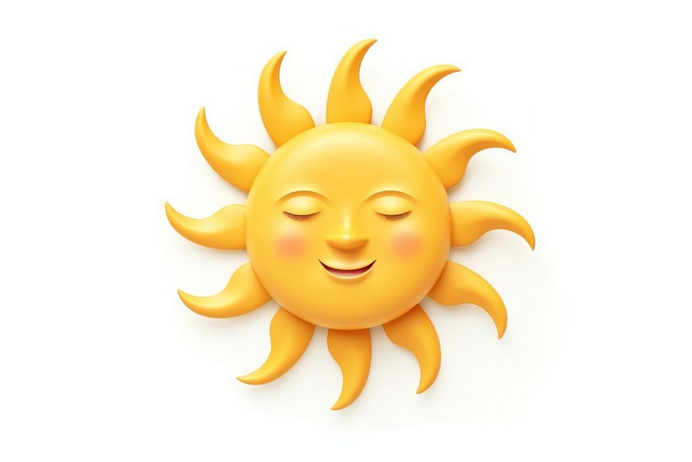 Gold sun white background representation. AI generated Image by rawpixel.