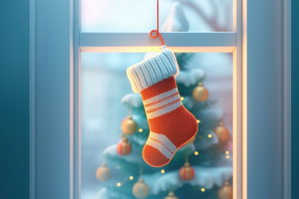 Christmas hanging window gift. AI generated Image by rawpixel.